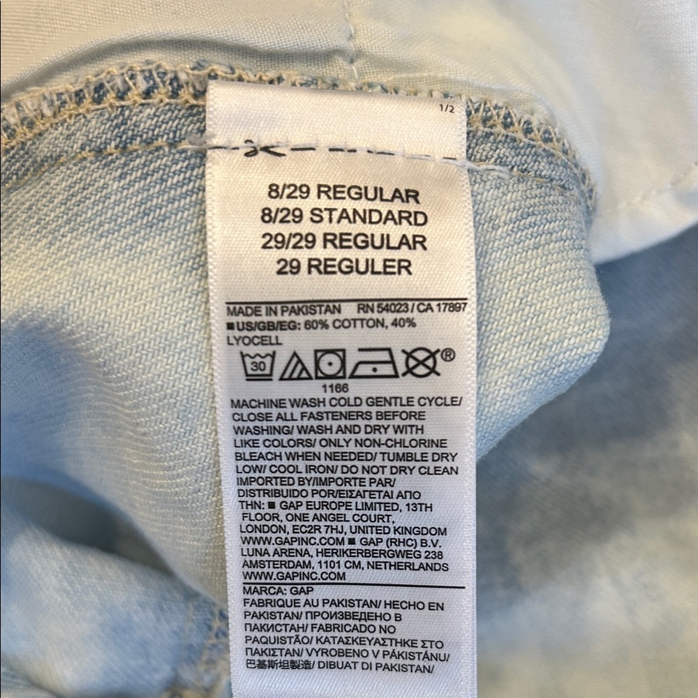 Gap Baggy Light Isla Wash Wide-Leg Ultra Soft Frayed Seam Jeans Bohemian Size 8 - Picture 12 of 14